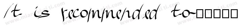 It is recommended to字体转换